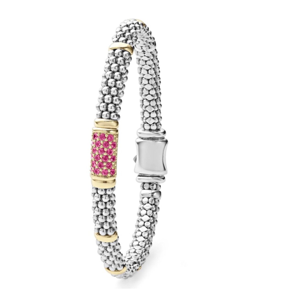 Signature Caviar  Pink Sapphire Caviar Bracelet from Lagos | 6mm Sz7/7.5/8
